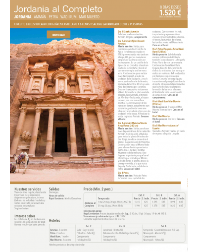 Jordania al completo 8 días - tasas incluídas